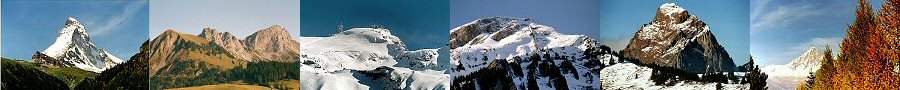 Matterhorn Titlis Niesen Mythen Bietschhorn